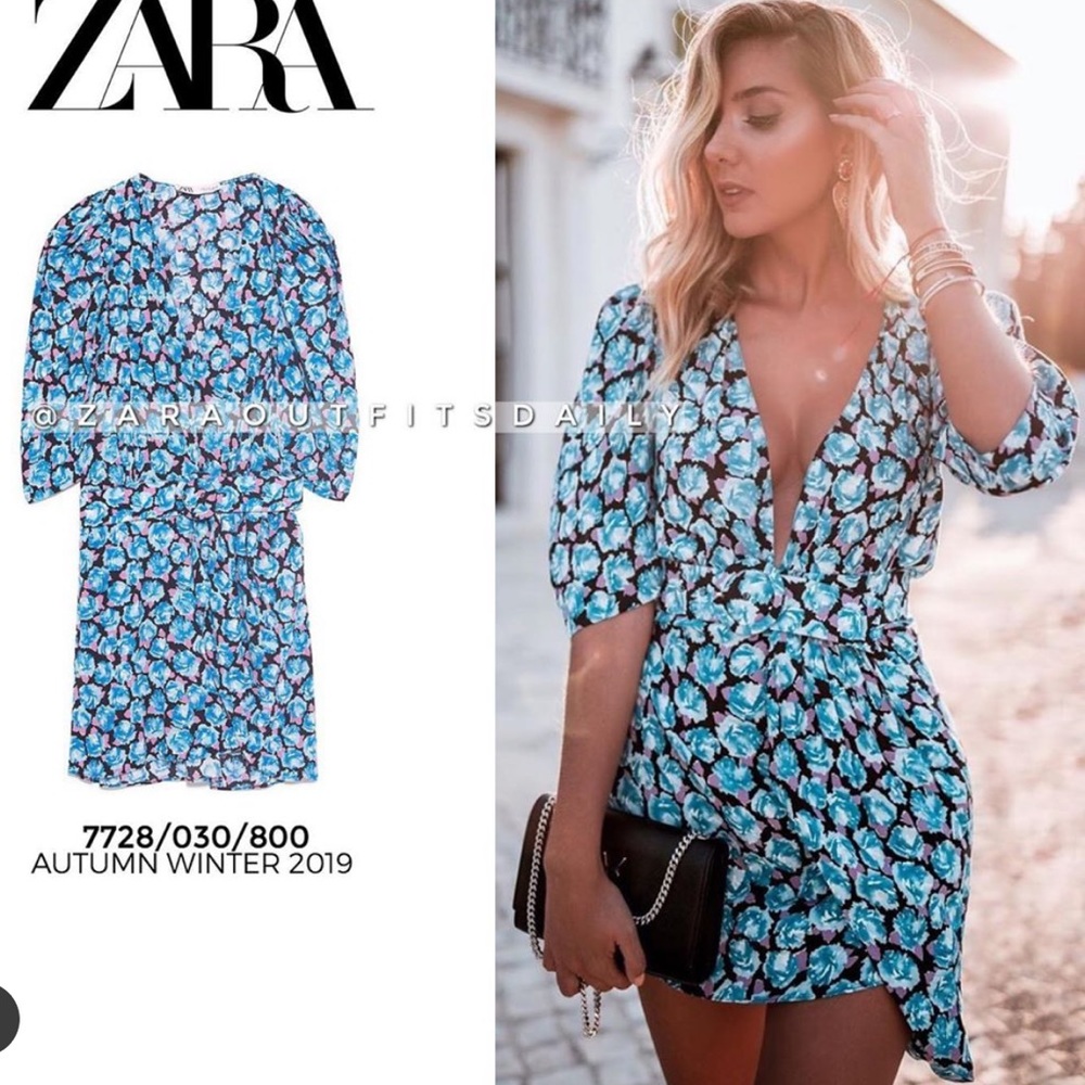 Floral belted mini dress